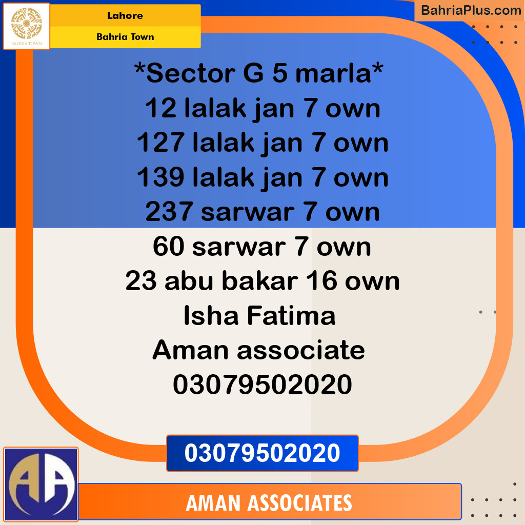 Residential Plot for Sale in Bahria Town, Lahore - (BP-232459)