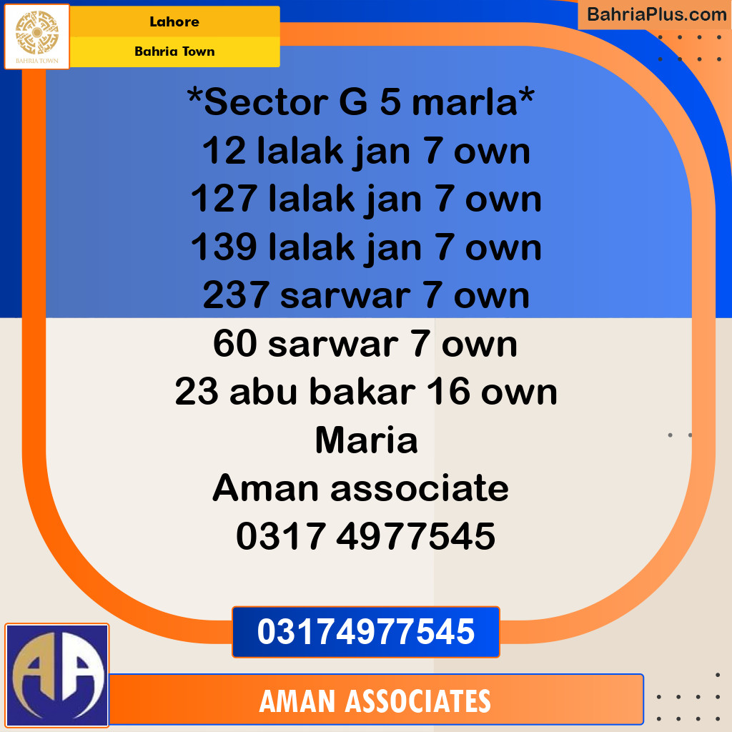 Residential Plot for Sale in Bahria Town, Lahore - (BP-232461)