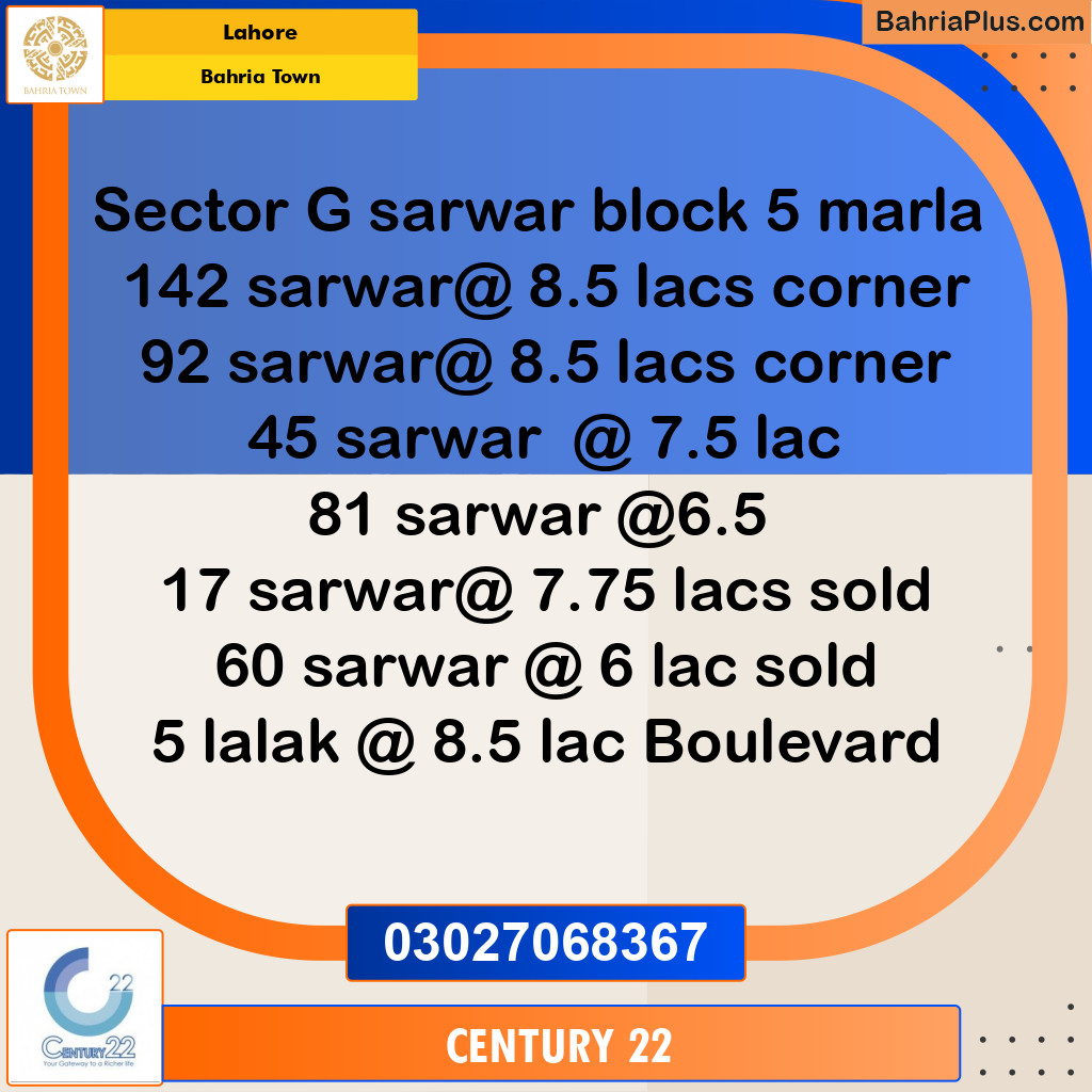 Residential Plot for Sale in Bahria Town, Lahore - (BP-232496)