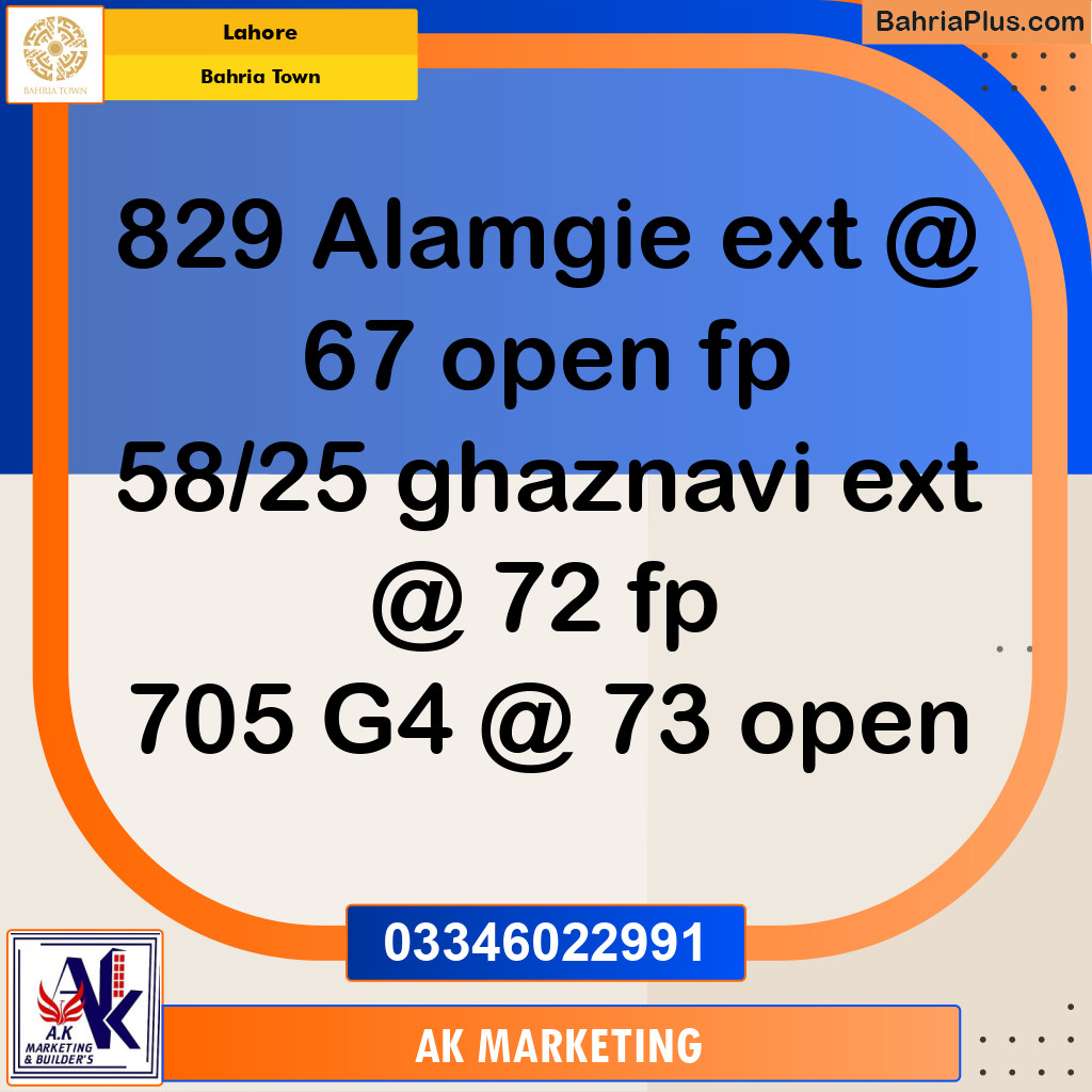 Residential Plot for Sale in Bahria Town, Lahore - (BP-232526)