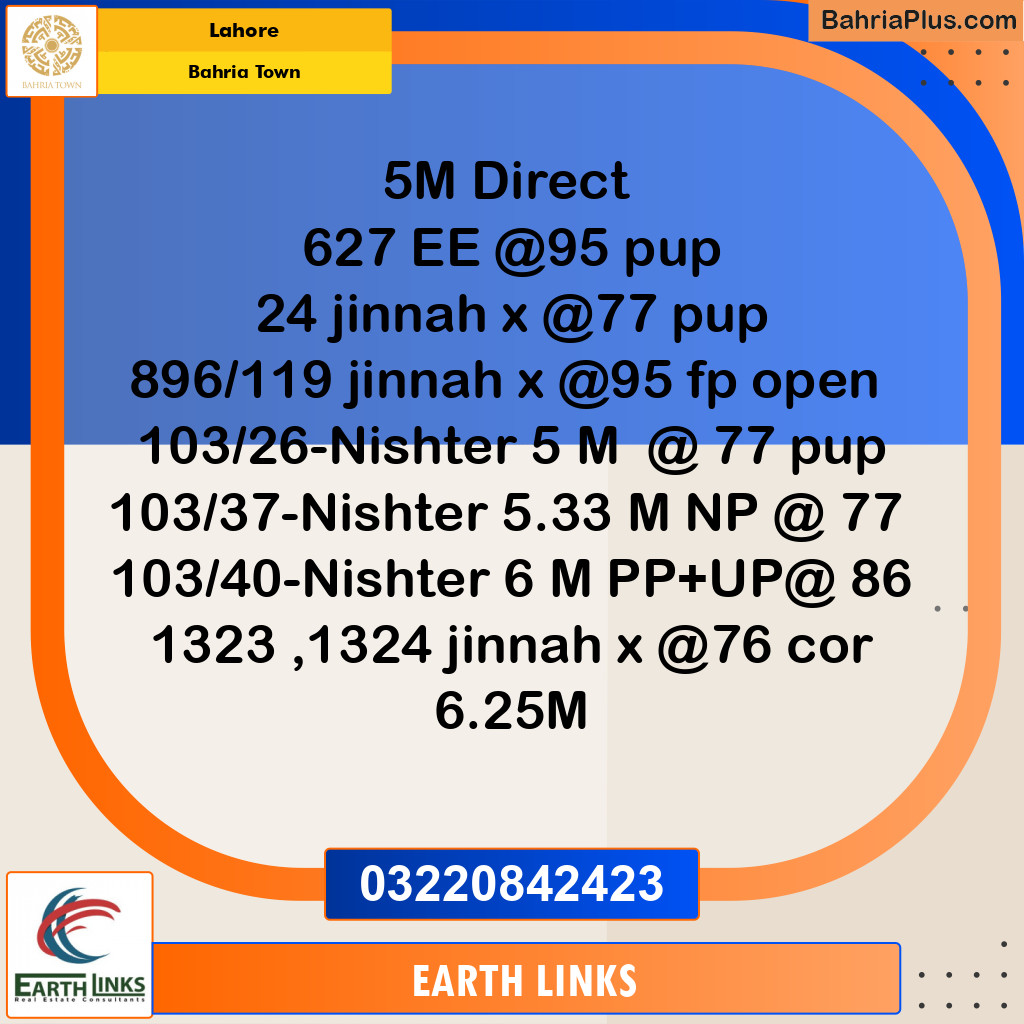 Residential Plot for Sale in Bahria Town, Lahore - (BP-232549)