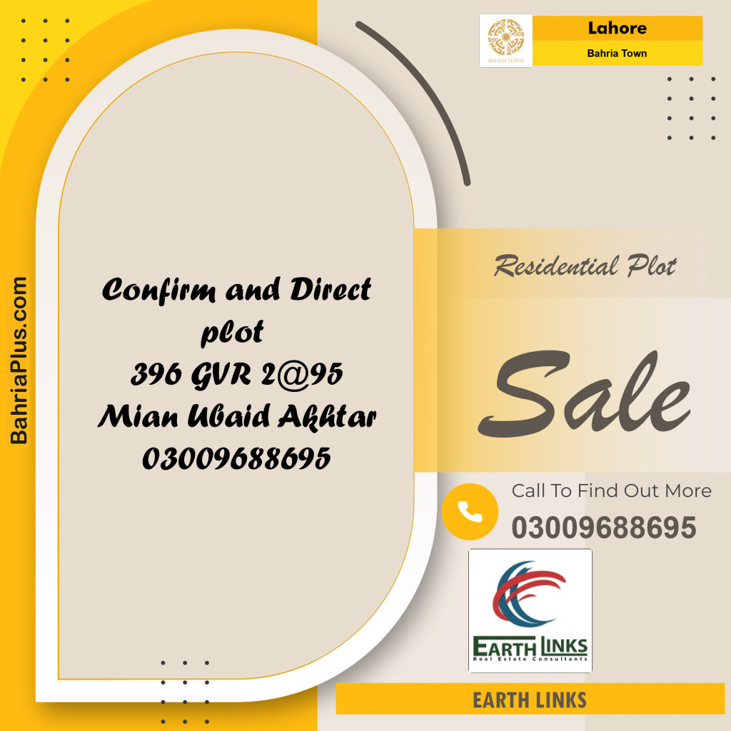 Residential Plot for Sale in Bahria Town, Lahore - (BP-232563)