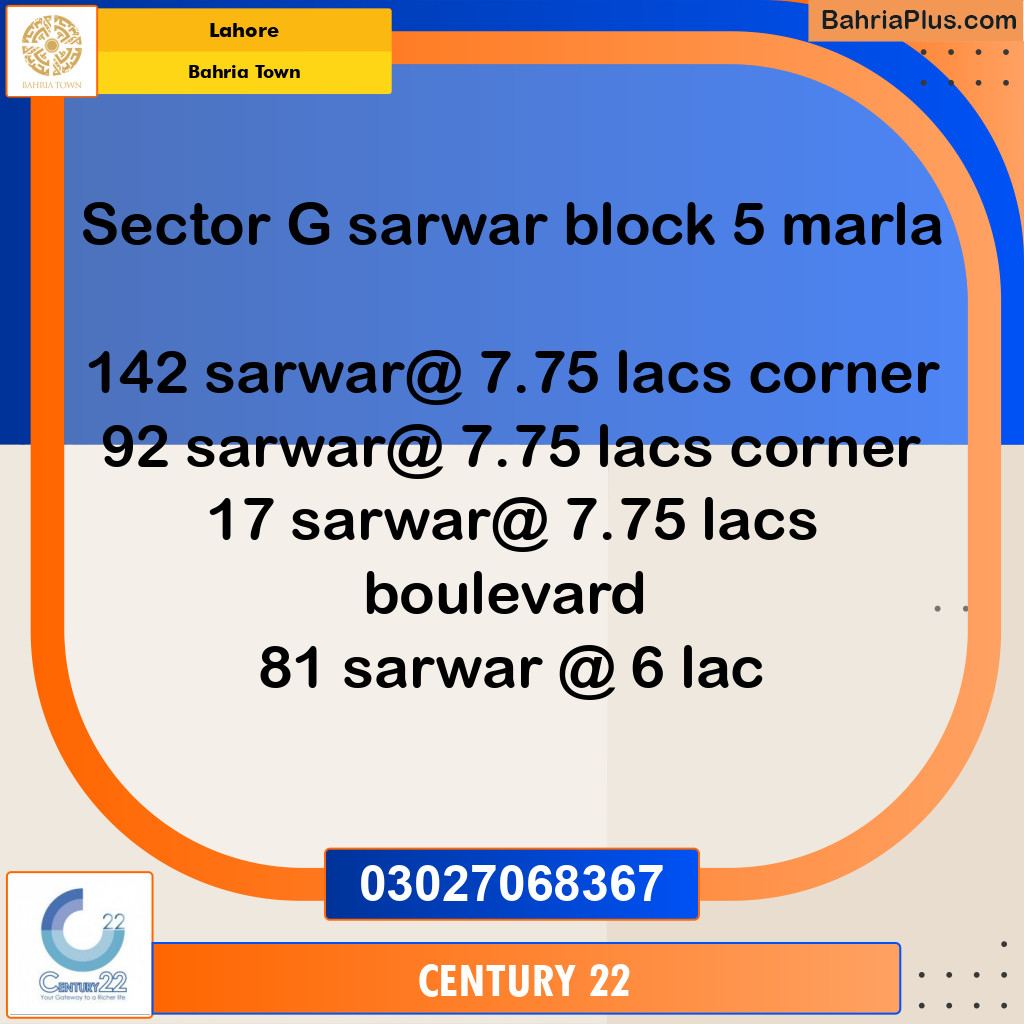 Residential Plot for Sale in Bahria Town, Lahore - (BP-232740)
