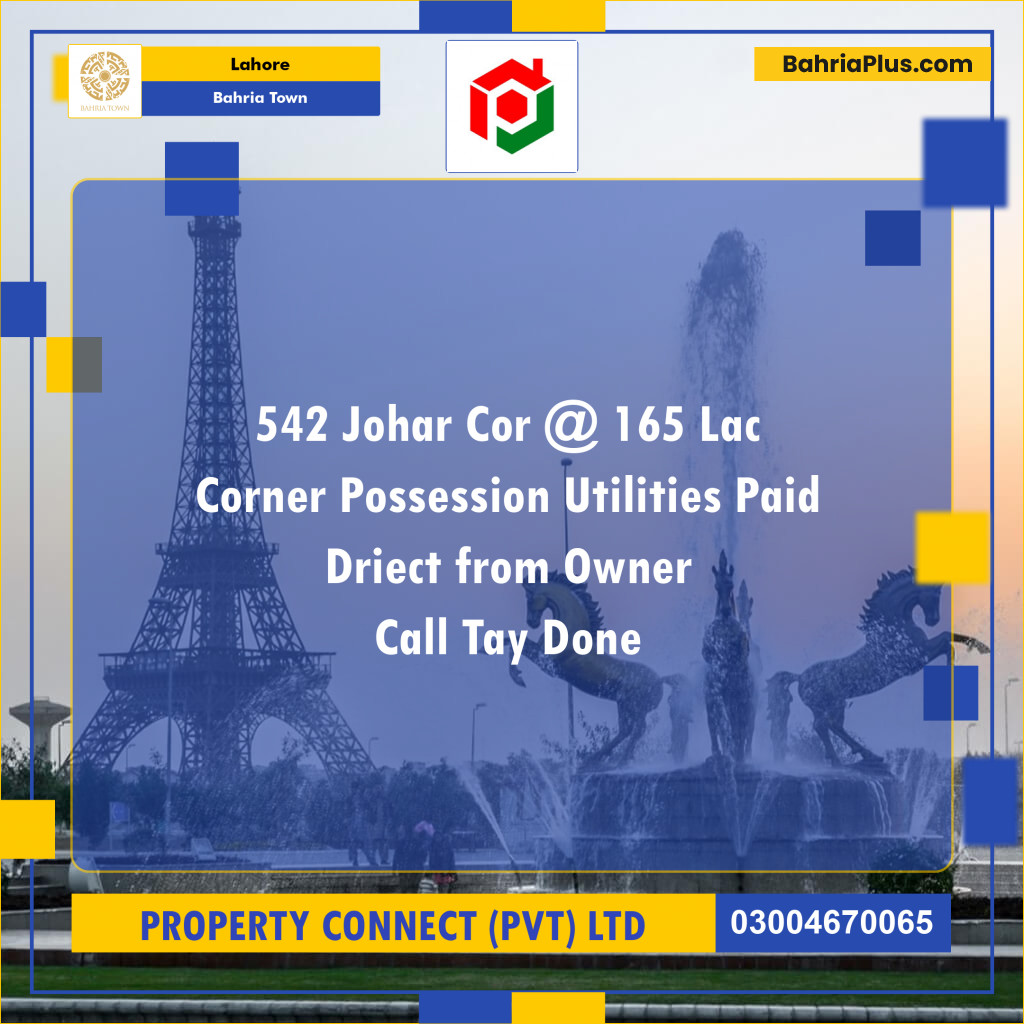 Residential Plot for Sale in Bahria Town, Lahore - (BP-232755)