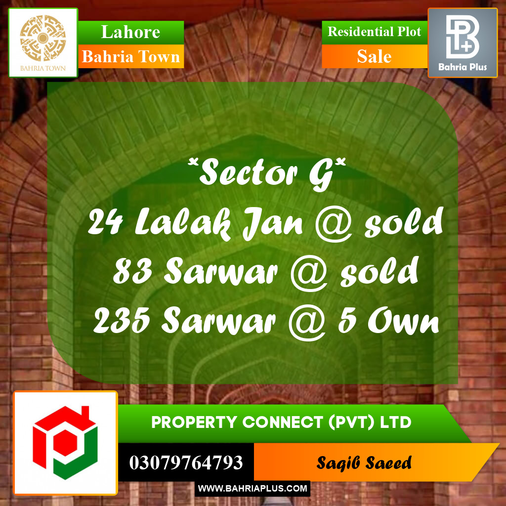 Residential Plot for Sale in Bahria Town, Lahore - (BP-232780)