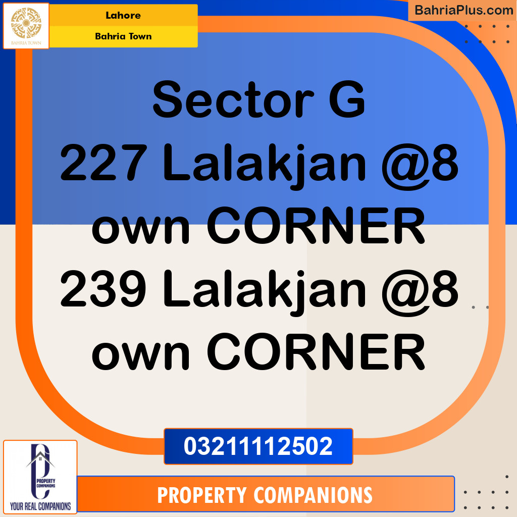 Residential Plot for Sale in Bahria Town, Lahore - (BP-232835)