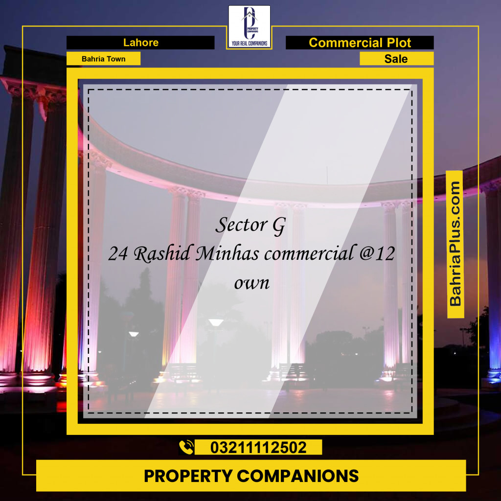 Commercial Plot for Sale in Bahria Town, Lahore - (BP-232836)