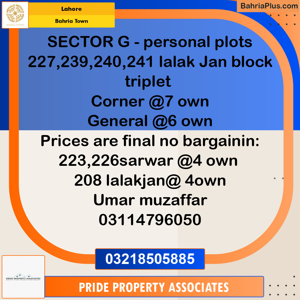 5 Marla Residential Plot for Sale in Bahria Town, Lahore - (BP-232868)