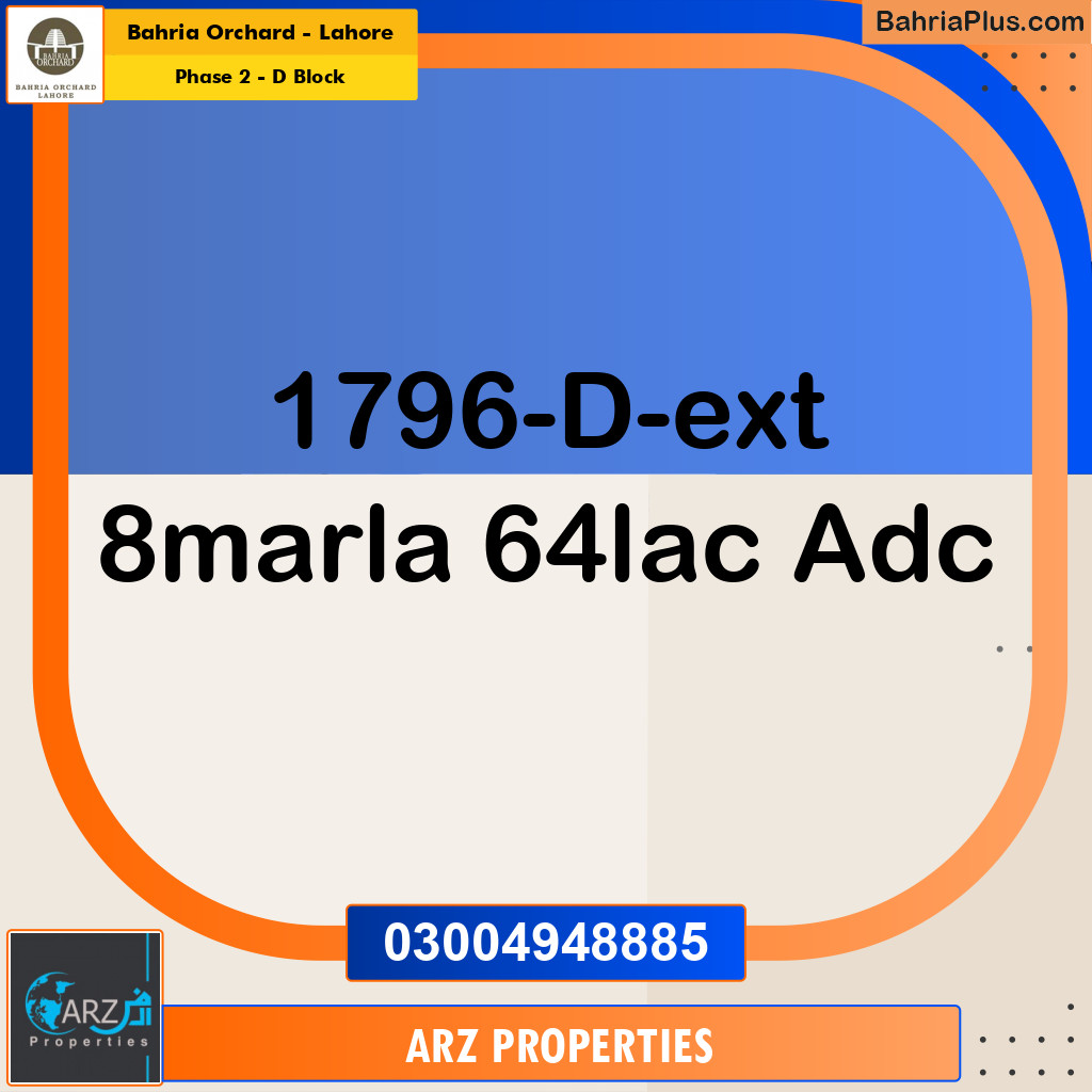 Residential Plot for Sale in Phase 2 - D Block -  Bahria Orchard, Lahore - (BP-232871)