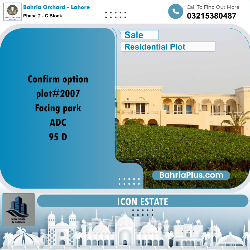 8 Marla Residential Plot for Sale in Phase 2 - C Block -  Bahria Orchard, Lahore - (BP-232922)
