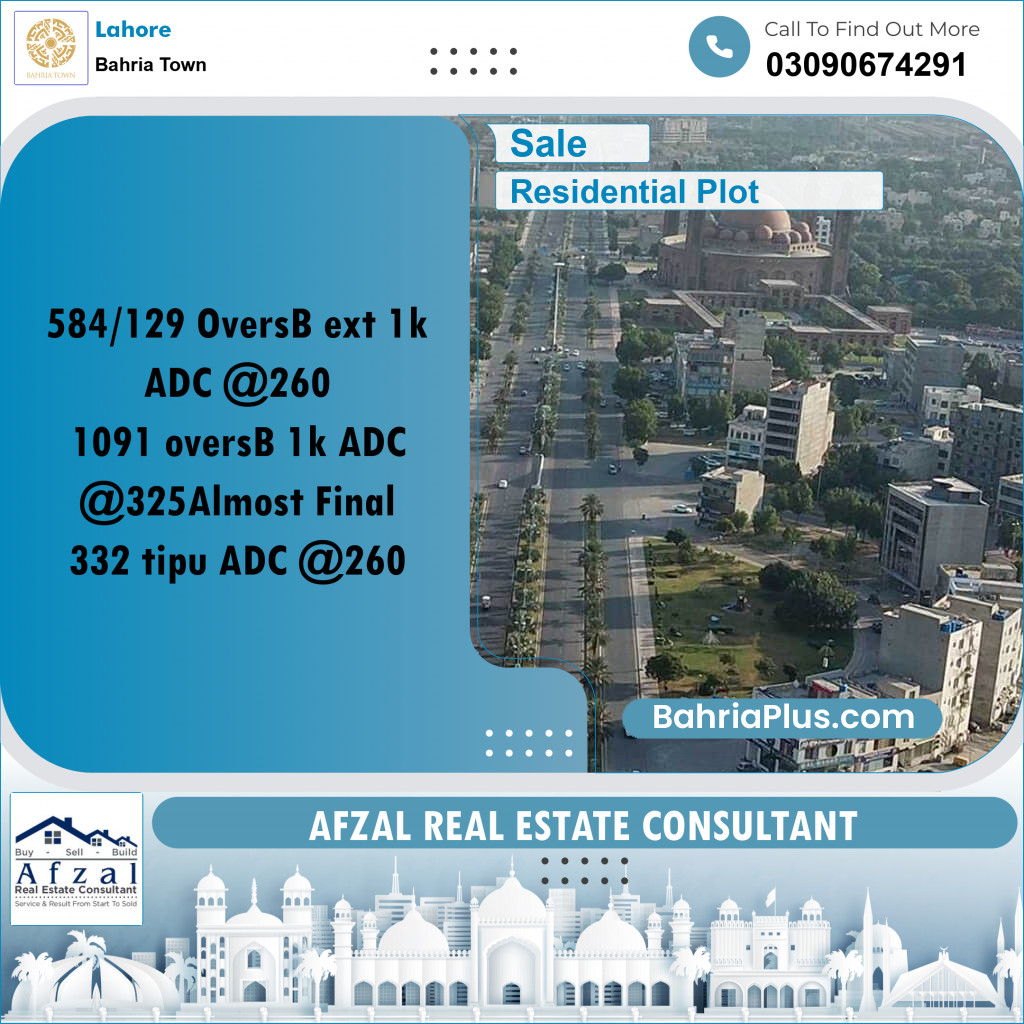 Residential Plot for Sale in Bahria Town, Lahore - (BP-233022)