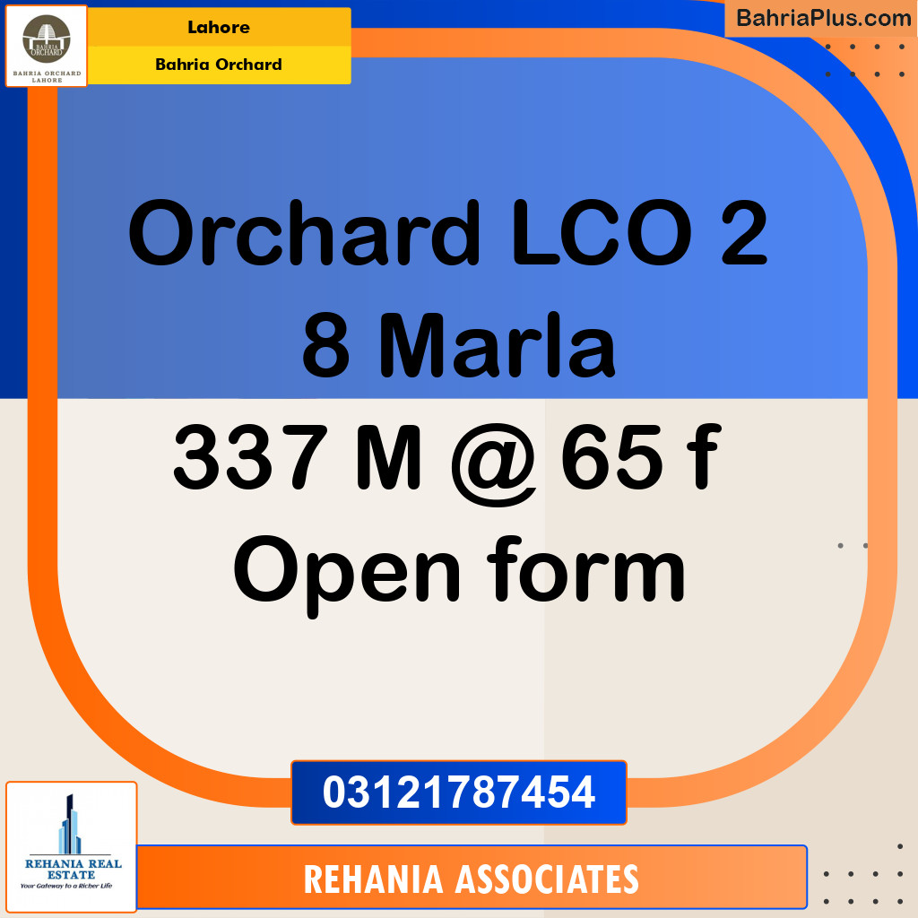 Residential Plot for Sale in Bahria Orchard, Lahore - (BP-233047)