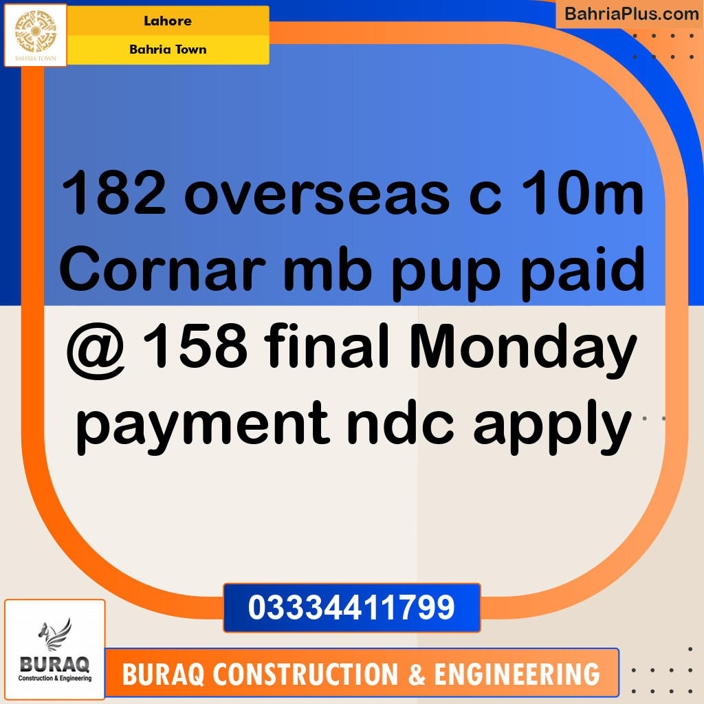 Residential Plot for Sale in Bahria Town, Lahore - (BP-233054)