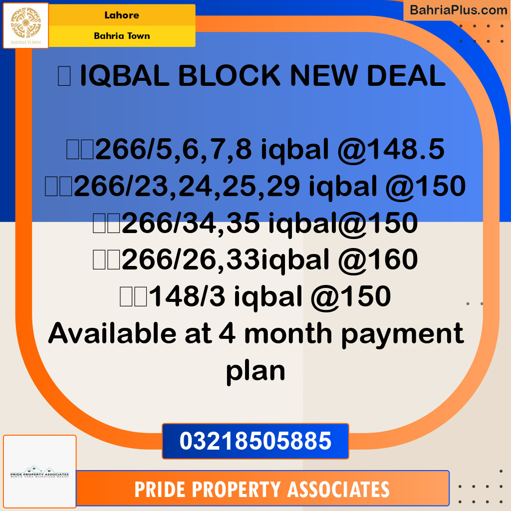 Residential Plot for Sale in Bahria Town, Lahore - (BP-233096)