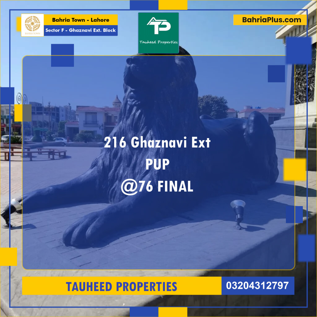 5 Marla Residential Plot for Sale in Sector F - Ghaznavi Ext. Block -  Bahria Town, Lahore - (BP-233123)