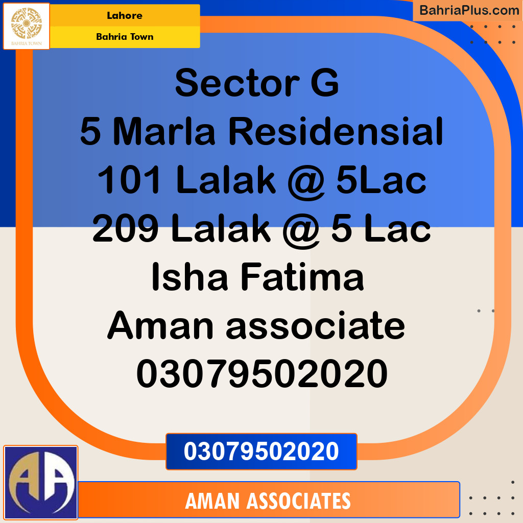 Residential Plot for Sale in Bahria Town, Lahore - (BP-233131)