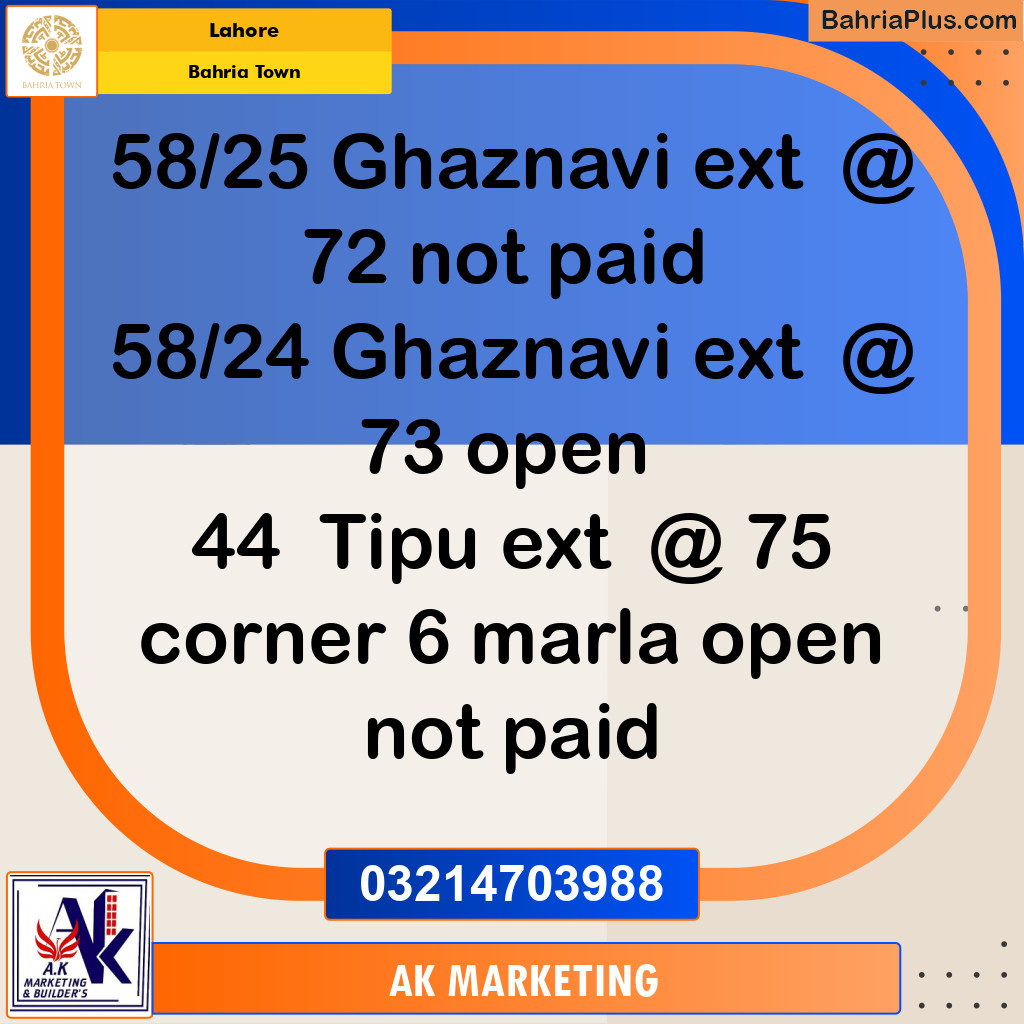 10 Marla Residential Plot for Sale in Bahria Town, Lahore - (BP-233159)