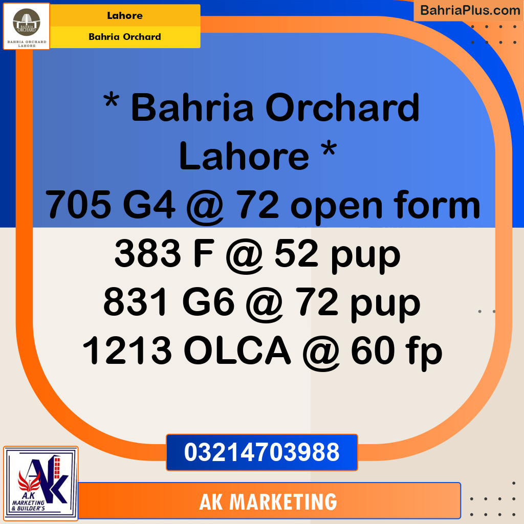 10 Marla Residential Plot for Sale in Bahria Orchard, Lahore - (BP-233165)