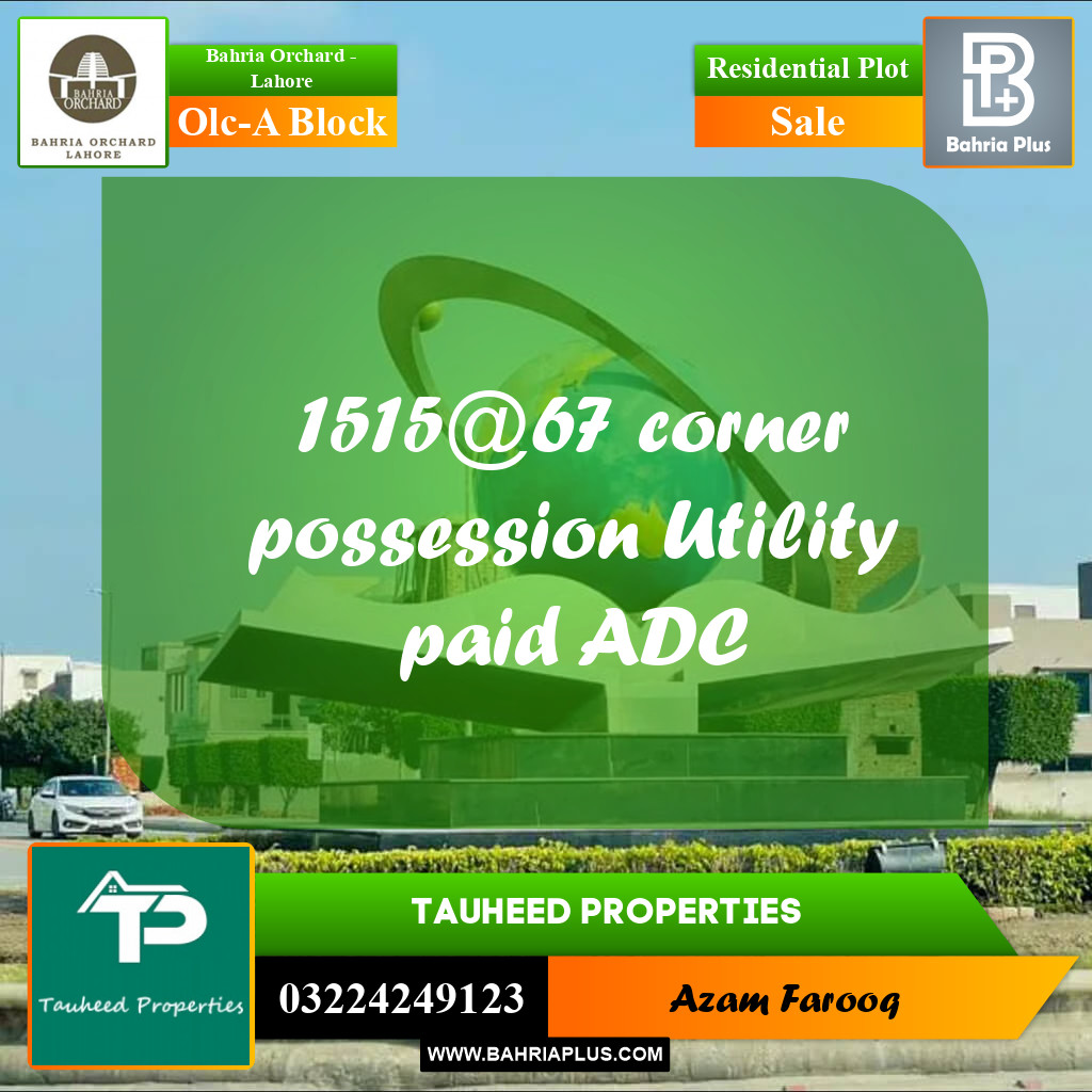 5 Marla Residential Plot for Sale in OLC-A Block -  Bahria Orchard, Lahore - (BP-233169)