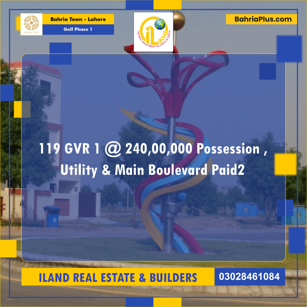 1 Kanal Residential Plot for Sale in Golf Phase 1 -  Bahria Town, Lahore - (BP-233175)