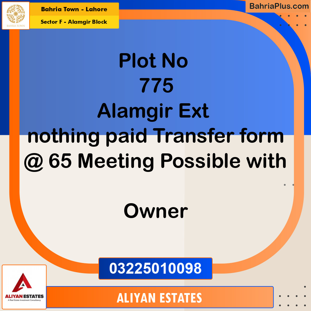 5 Marla Residential Plot for Sale in Sector F - Alamgir Block -  Bahria Town, Lahore - (BP-233210)