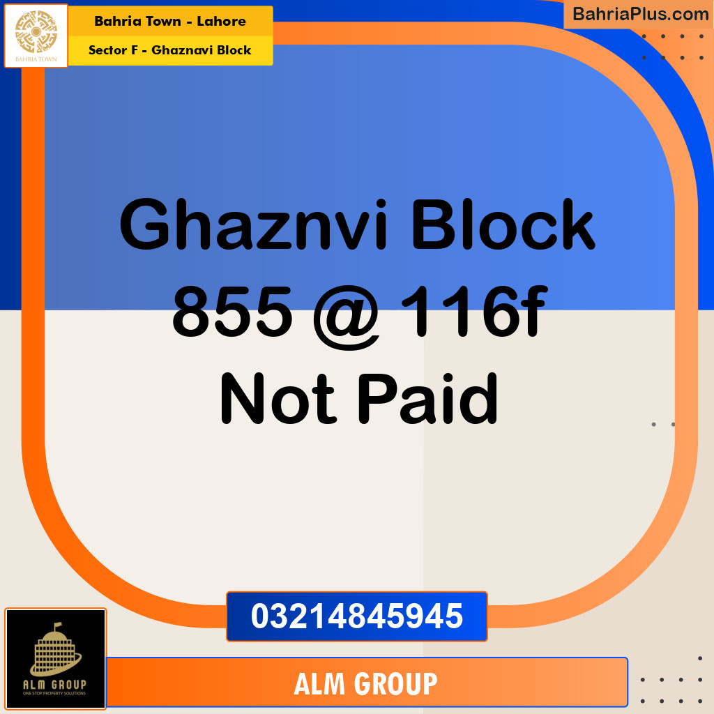 10 Marla Residential Plot for Sale in Sector F - Ghaznavi Block -  Bahria Town, Lahore - (BP-233219)