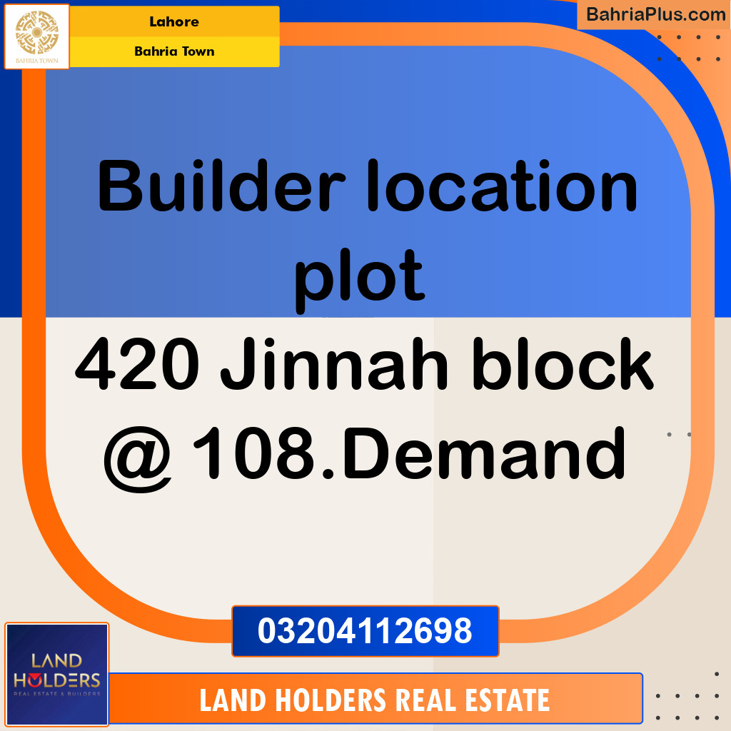 5 Marla Residential Plot for Sale in Bahria Town, Lahore - (BP-233312)