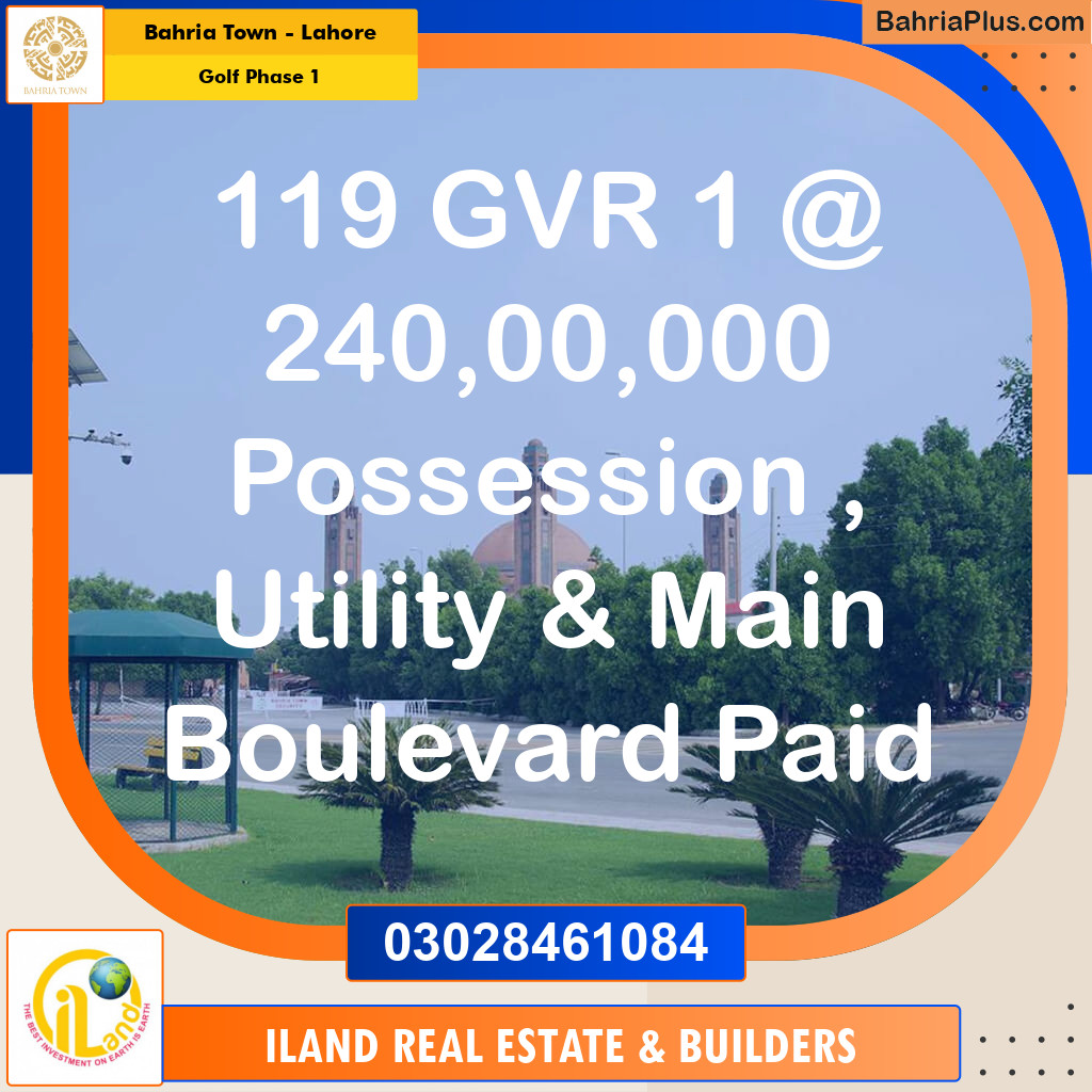1 Kanal Residential Plot for Sale in Golf Phase 1 -  Bahria Town, Lahore - (BP-233327)
