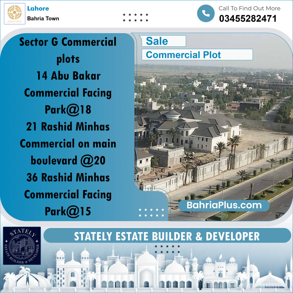 Commercial Plot for Sale in Bahria Town, Lahore - (BP-233346)