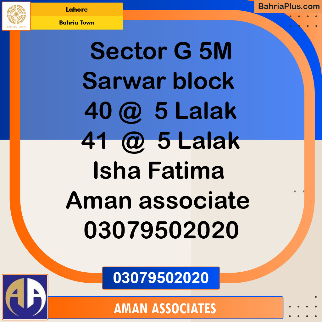 Residential Plot for Sale in Bahria Town, Lahore - (BP-233386)