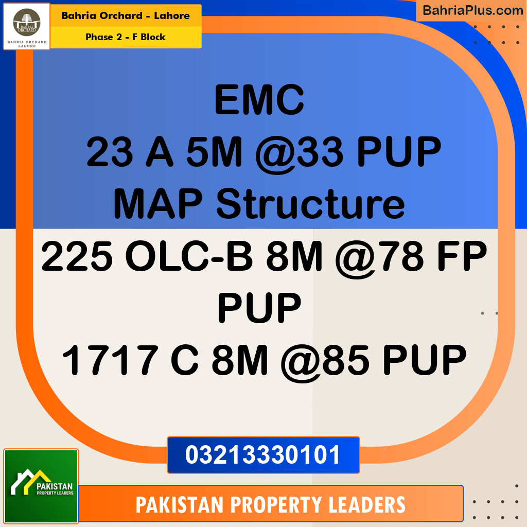 5 Marla Residential Plot for Sale in Phase 2 - F Block -  Bahria Orchard, Lahore - (BP-233388)