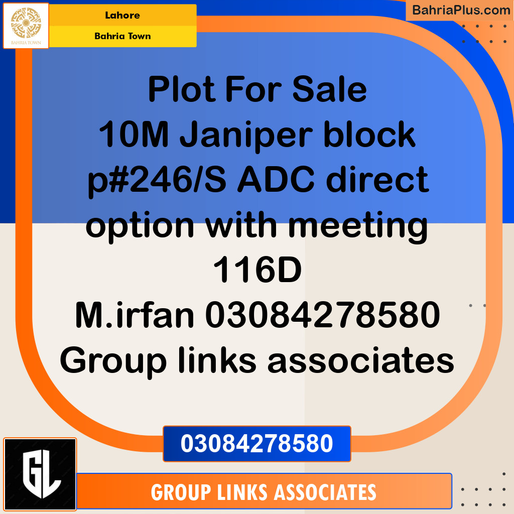 Residential Plot for Sale in Bahria Town, Lahore - (BP-233399)