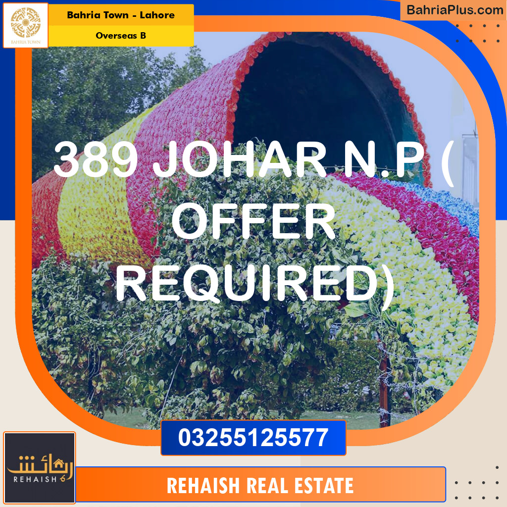 Residential Plot for Sale in Overseas B -  Bahria Town, Lahore - (BP-233627)