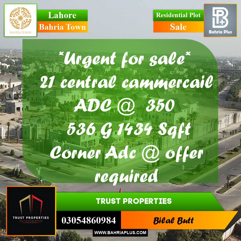 Residential Plot for Sale in Bahria Town, Lahore - (BP-233631)