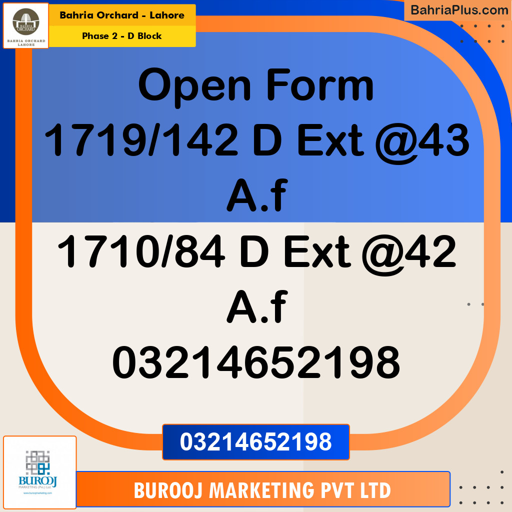 5 Marla Residential Plot for Sale in Phase 2 - D Block -  Bahria Orchard, Lahore - (BP-233653)