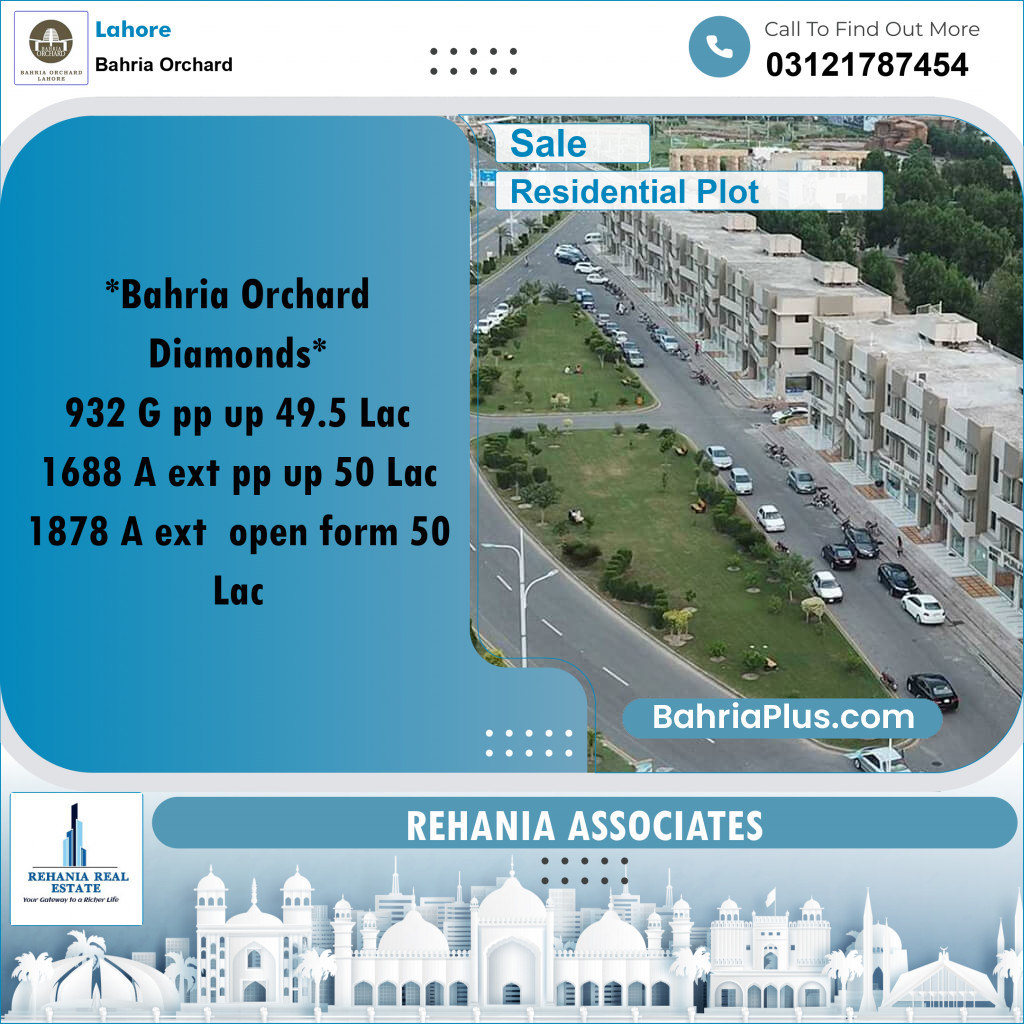 Residential Plot for Sale in Bahria Orchard, Lahore - (BP-233672)
