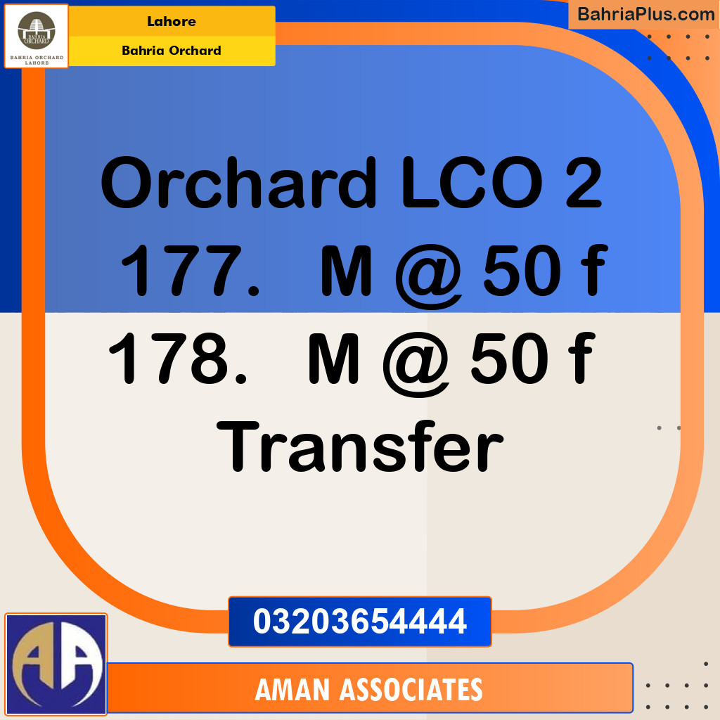 Residential Plot for Sale in Bahria Orchard, Lahore - (BP-233714)