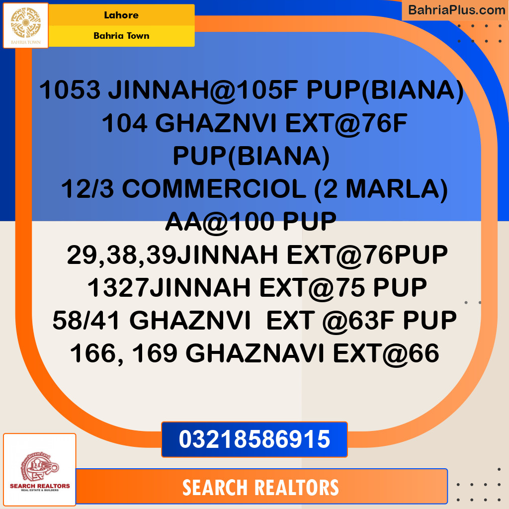 Residential Plot for Sale in Bahria Town, Lahore - (BP-233726)