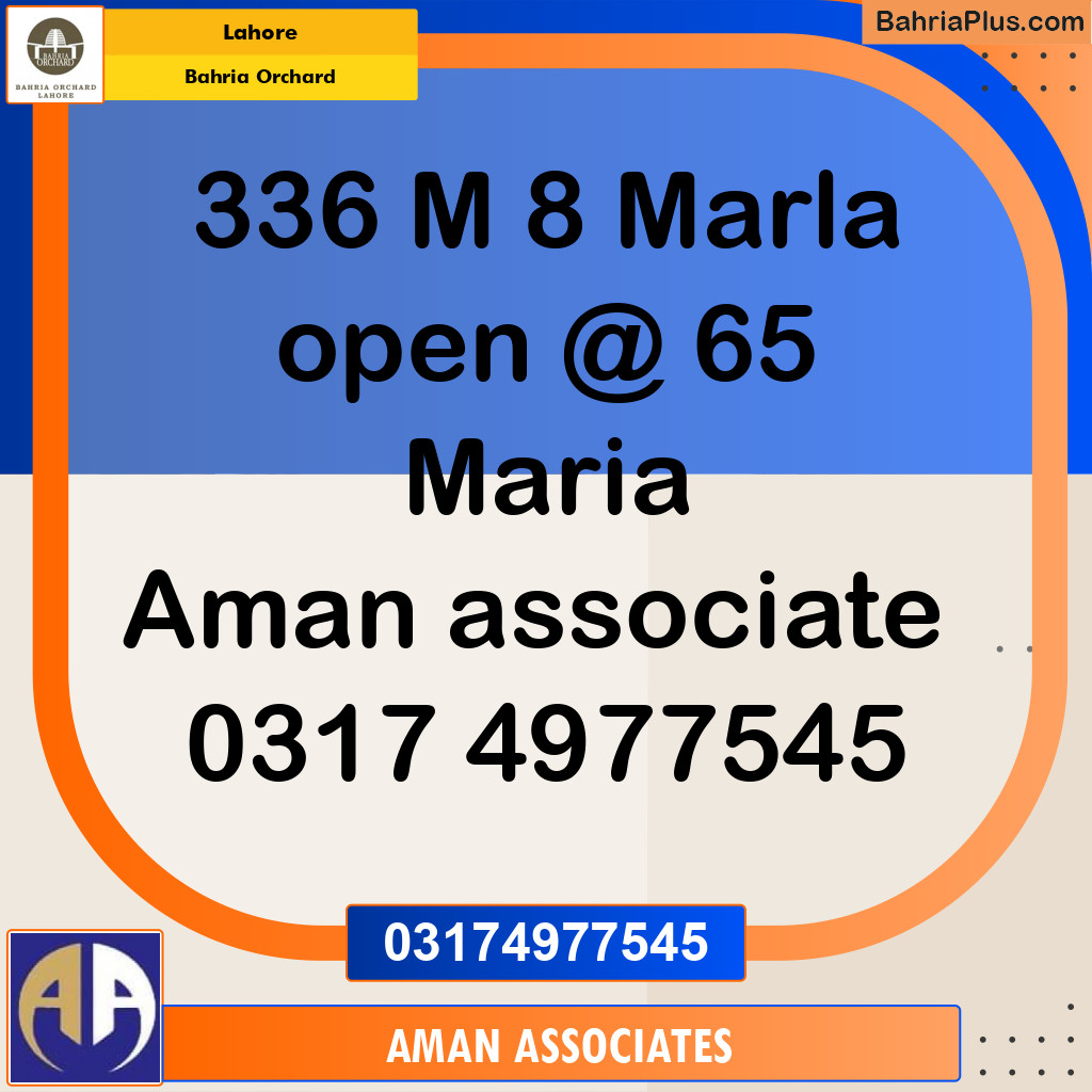 Residential Plot for Sale in Bahria Orchard, Lahore - (BP-233765)