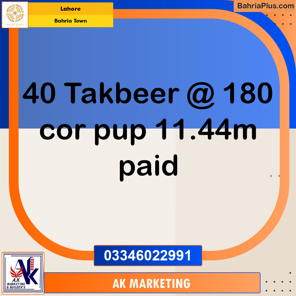 10 Marla Residential Plot for Sale in Bahria Town, Lahore - (BP-233768)