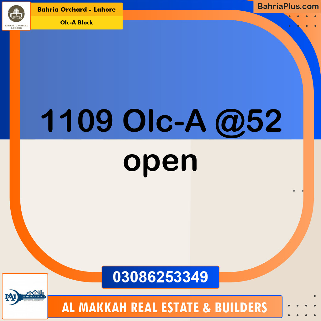 5 Marla Residential Plot for Sale in OLC-A Block -  Bahria Orchard, Lahore - (BP-233789)