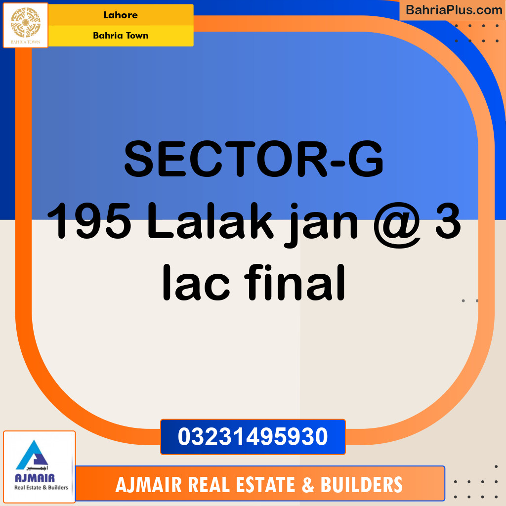 Residential Plot for Sale in Bahria Town, Lahore - (BP-233806)