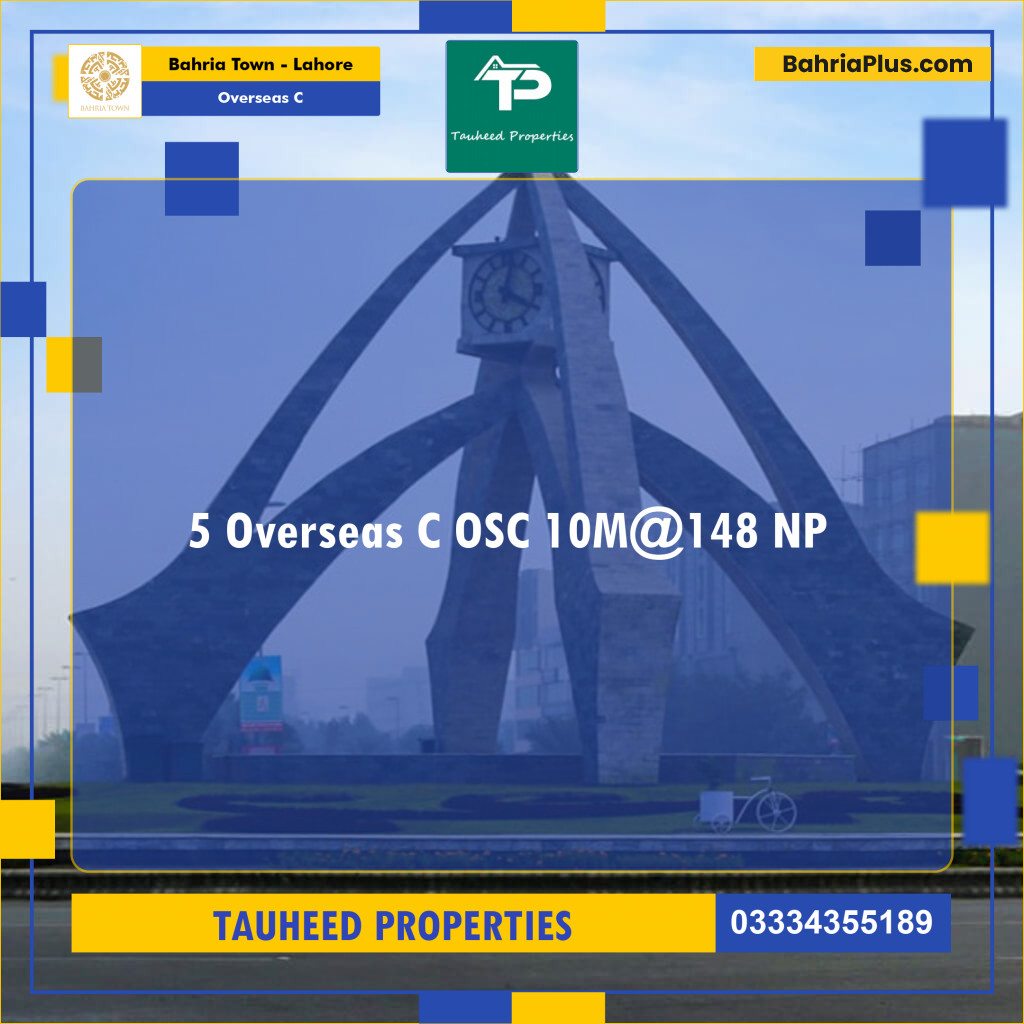 10 Marla Residential Plot for Sale in Overseas C -  Bahria Town, Lahore - (BP-233932)