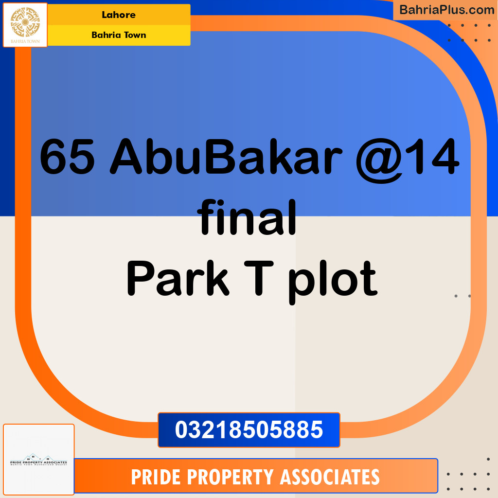 Residential Plot for Sale in Bahria Town, Lahore - (BP-233949)