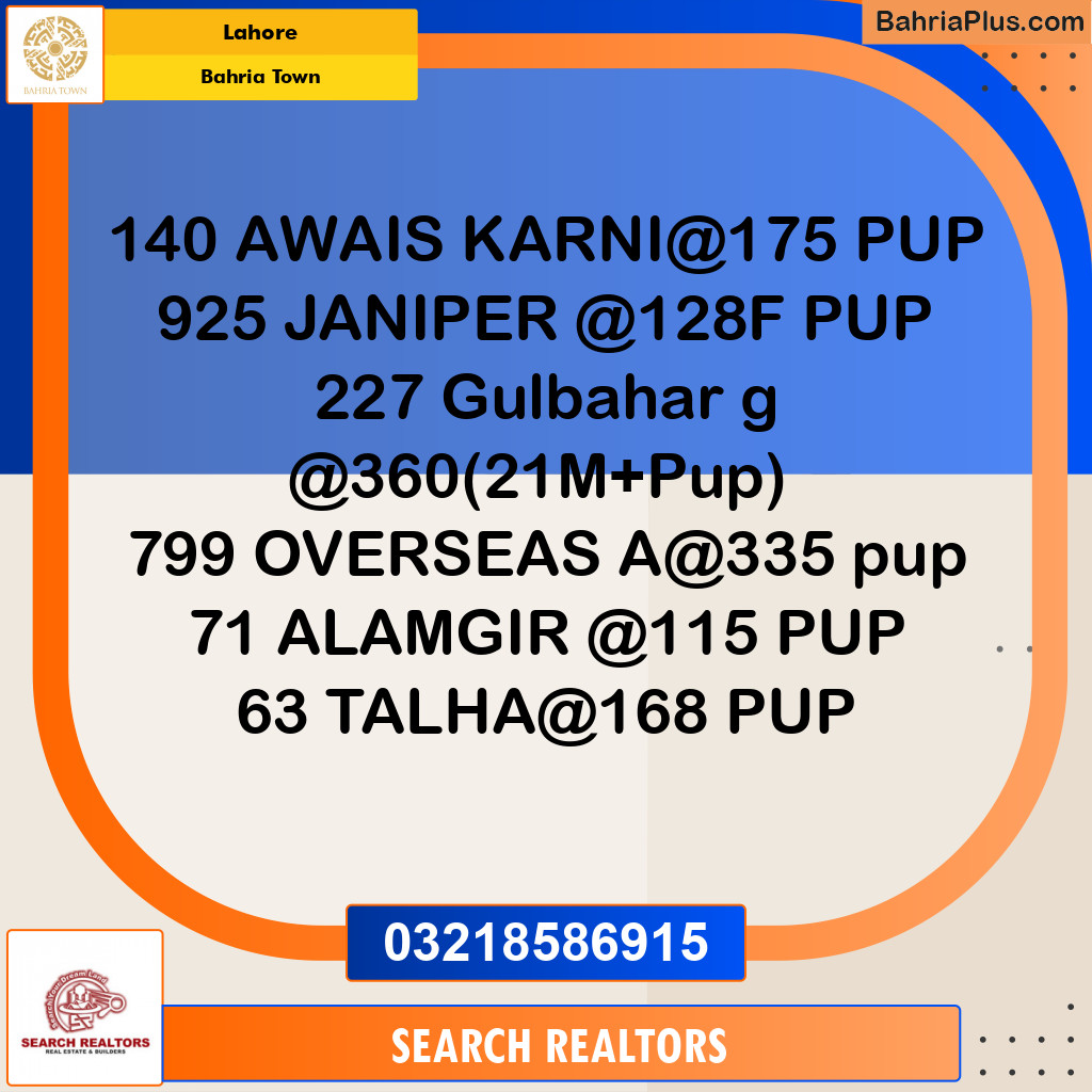 Residential Plot for Sale in Bahria Town, Lahore - (BP-233984)