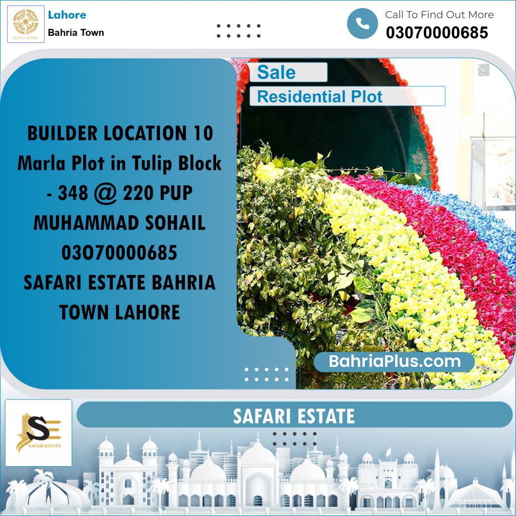 Residential Plot for Sale in Bahria Town, Lahore - (BP-234039)