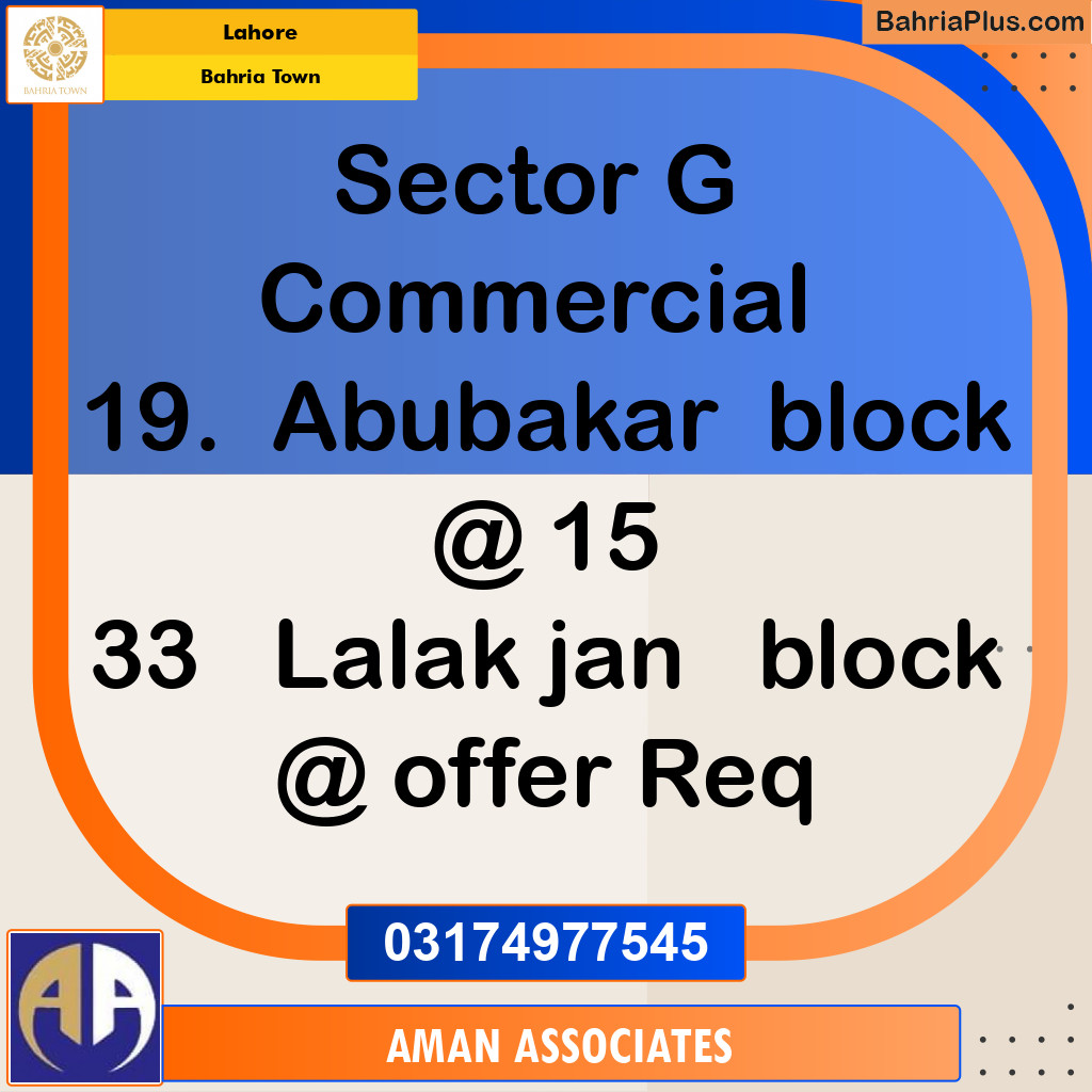 Residential Plot for Sale in Bahria Town, Lahore - (BP-234071)