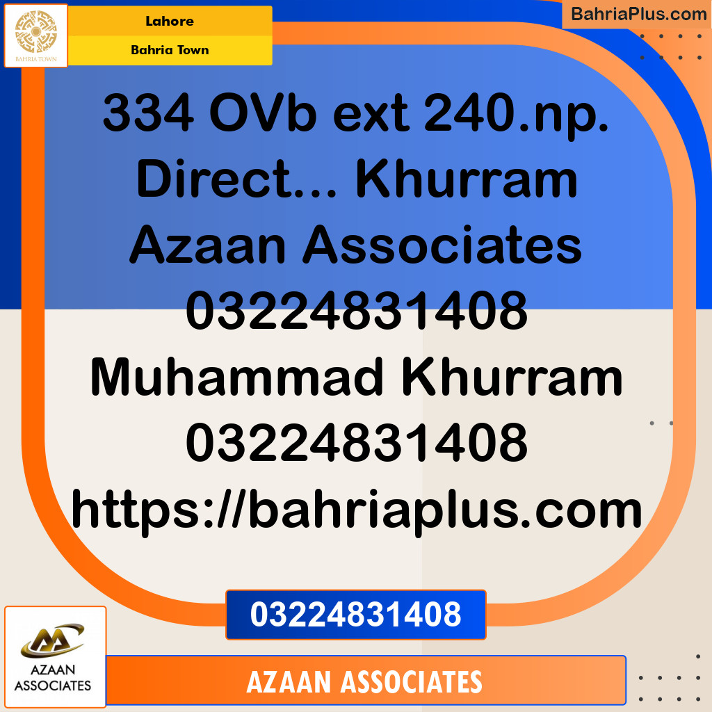 Residential Plot for Sale in Bahria Town, Lahore - (BP-234187)