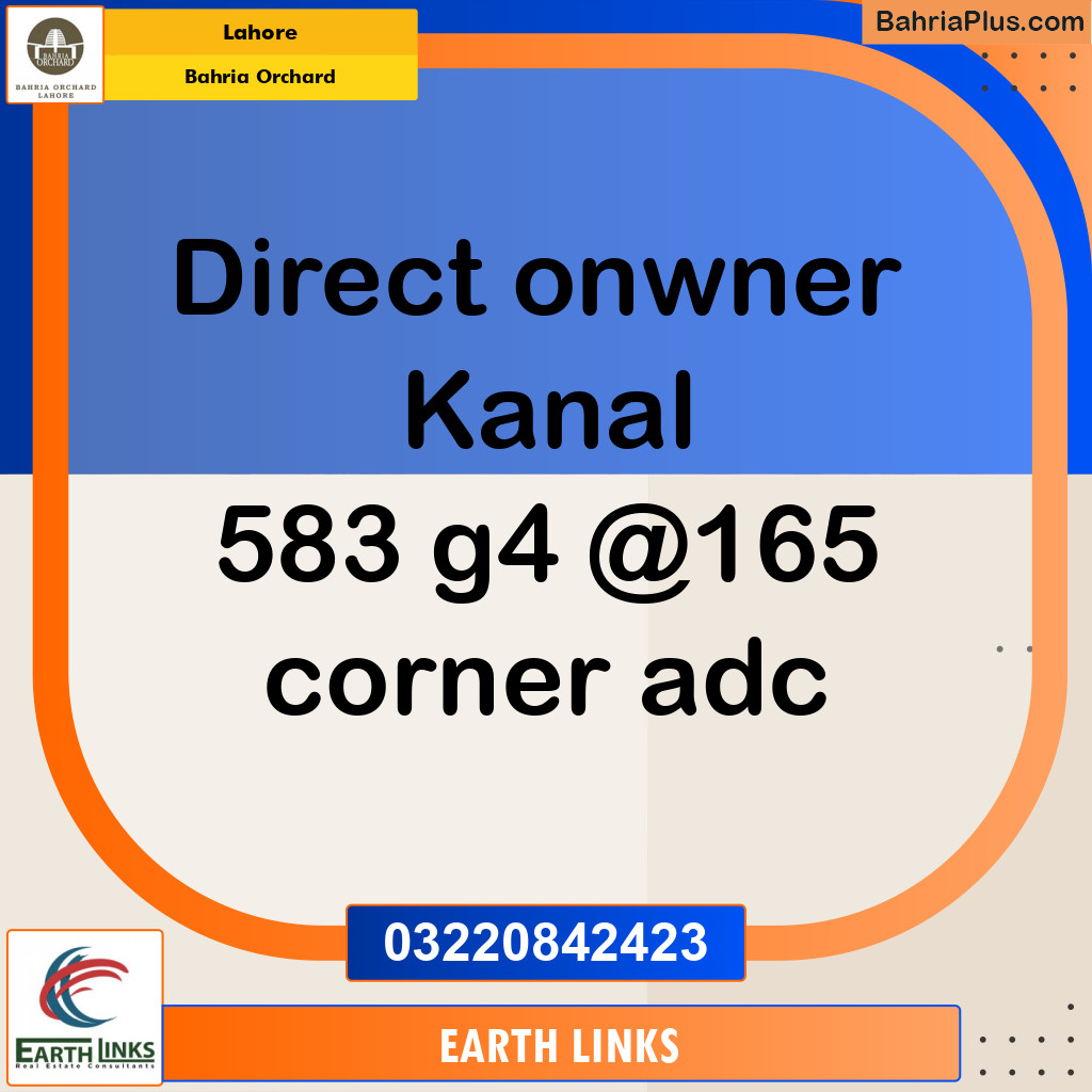 Residential Plot for Sale in Bahria Orchard, Lahore - (BP-234199)