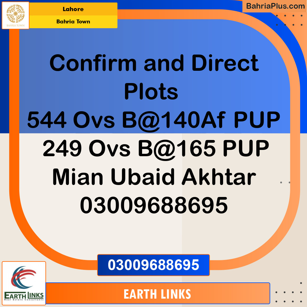 Residential Plot for Sale in Bahria Town, Lahore - (BP-234201)